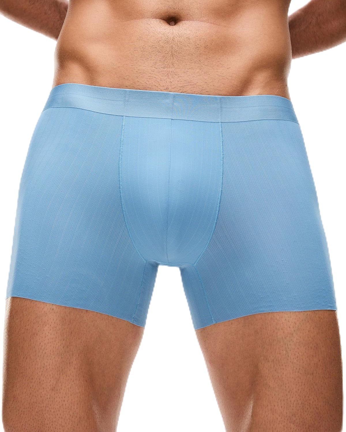 Men's Sexy Silky Trunks Underwear Boxer Briefs 1 Pack, Breathable Boxer Briefs Comfort Soft Underwear for Men