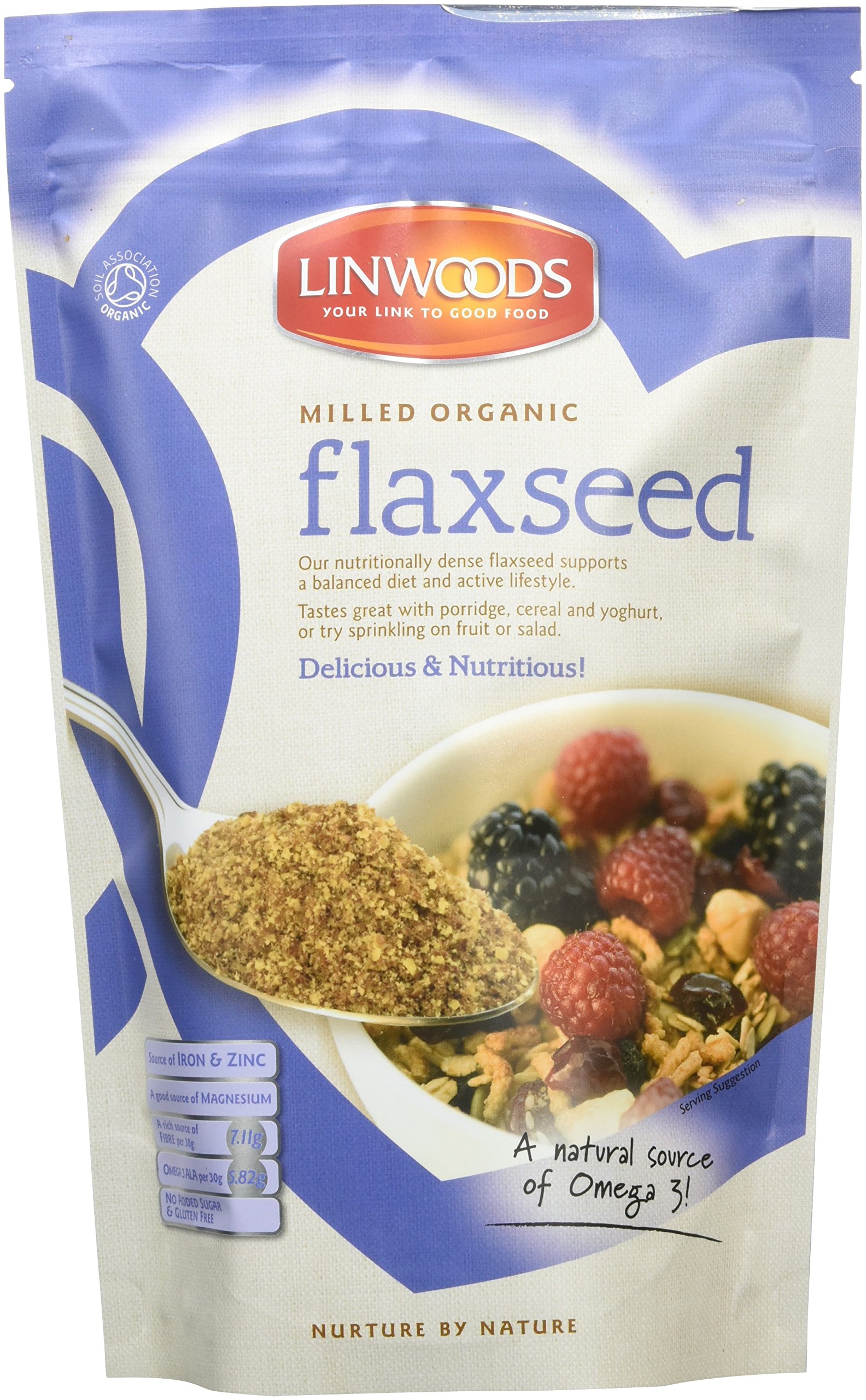 Linwoods Organic Cold Milled Flaxseed 425g - Pack of 3