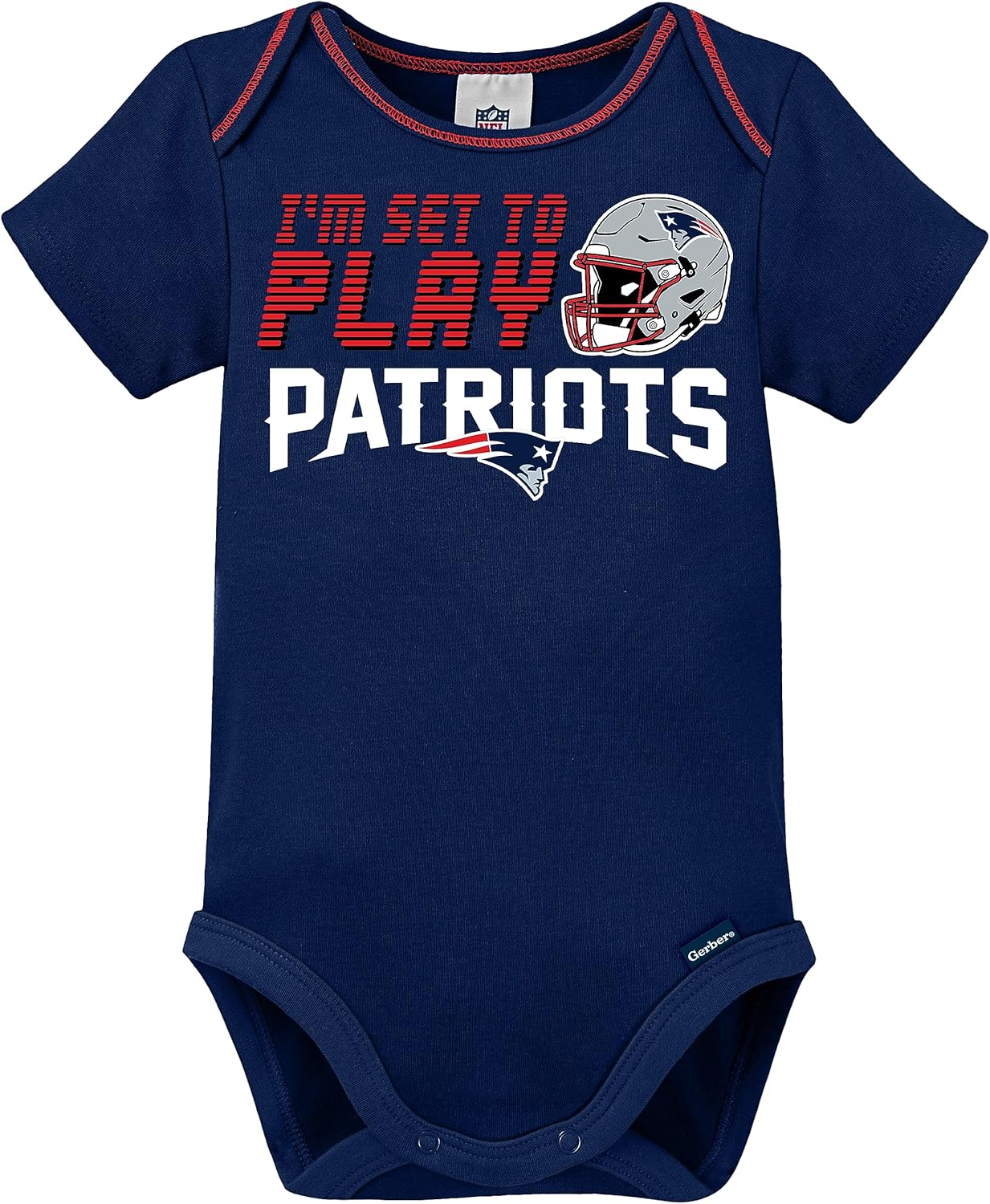 Gerber NFL unisex-baby Nfl Team 3 Pack Short Sleeve Onesie Bodysuit - Image 4