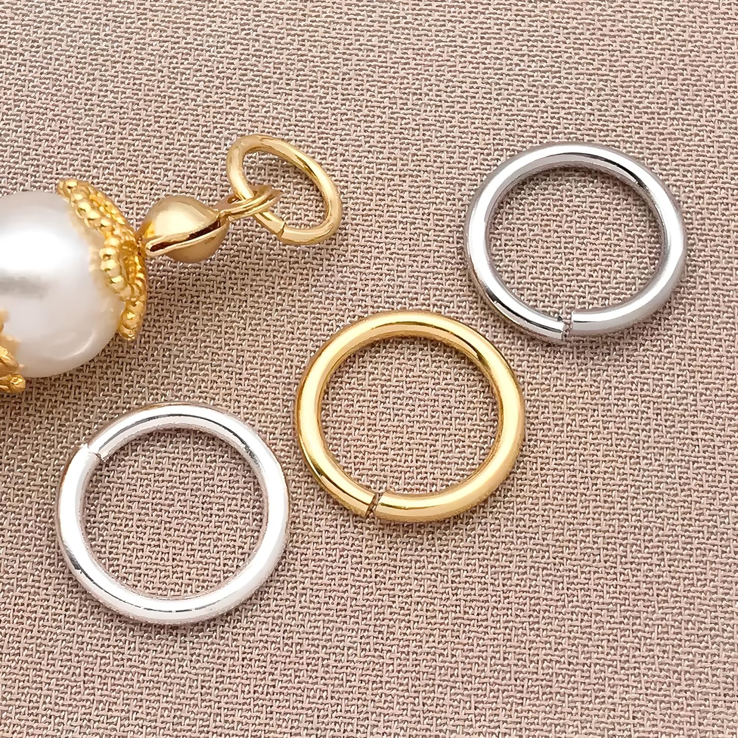 300PCs 18k Gold Plated Jump Rings for Jewelry Making, 4mm 5mm 6mm 7mm Earring Bracelet Necklace Finding & Supplies (18K Gold Plated) - Image 6