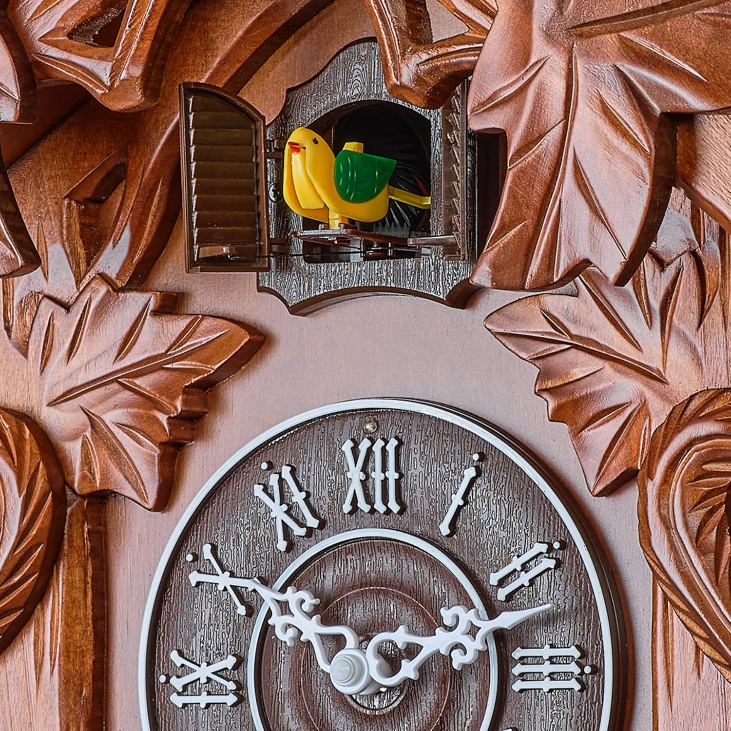 TIMEGEAR Cuckoo Clock with Night Mode, Quartz Movement and Automatic Light Sensor