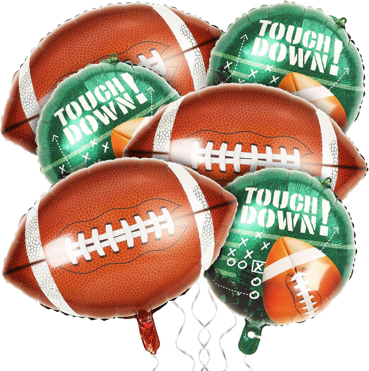 NOVWANG 18pcs Football Balloons, 9pcs Large Football Foil Balloons and 9pcs Football Field Balloons for Aluminum Foil Birthday Baby Shower Tailgate Game Party Decorations Supplies?26 inch,18 inch)