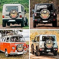 Vista 3 de Cubierta de neumático de repuesto, paisaje de viento del desierto, resistente a la intemperie, a prueba de polvo, ajuste universal para remolque