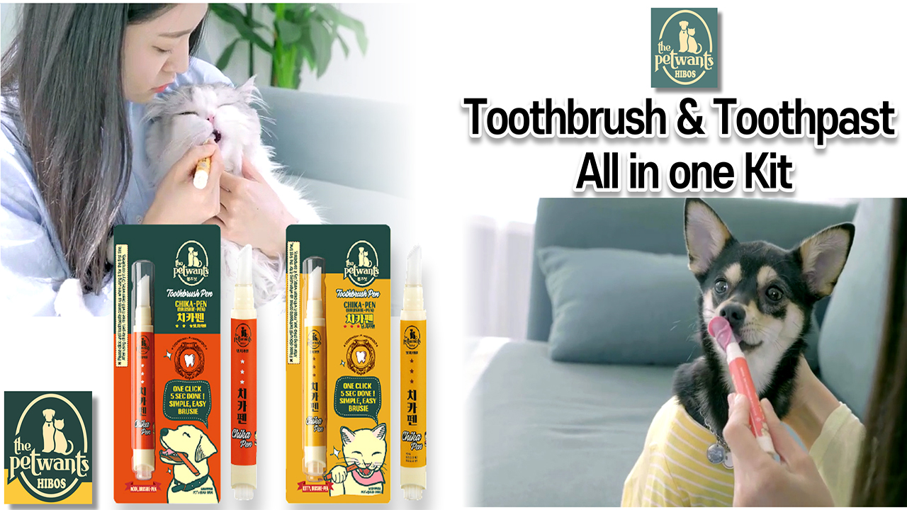 HIBOS Cat Toothbrush Toothpaste Dental Care All in One Kit, Cat