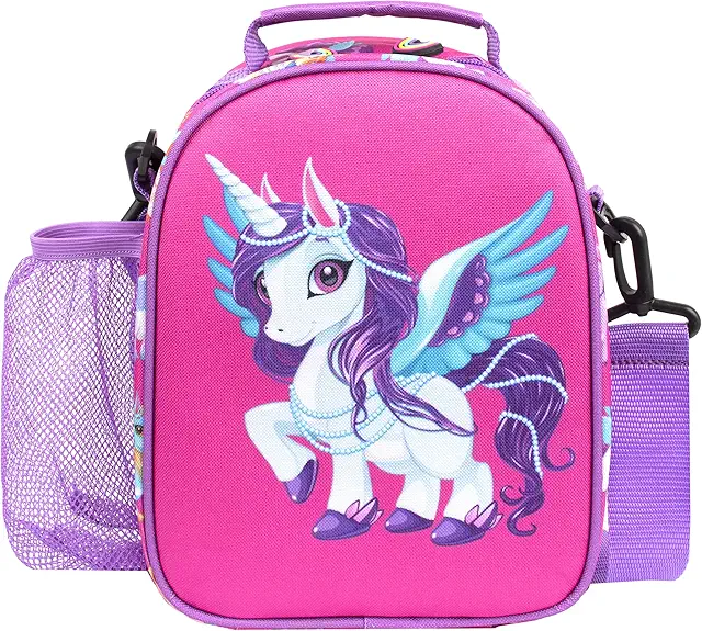 Fringoo Magic Unicorn Lunch Box - Insulated Thermal Bag for Kids