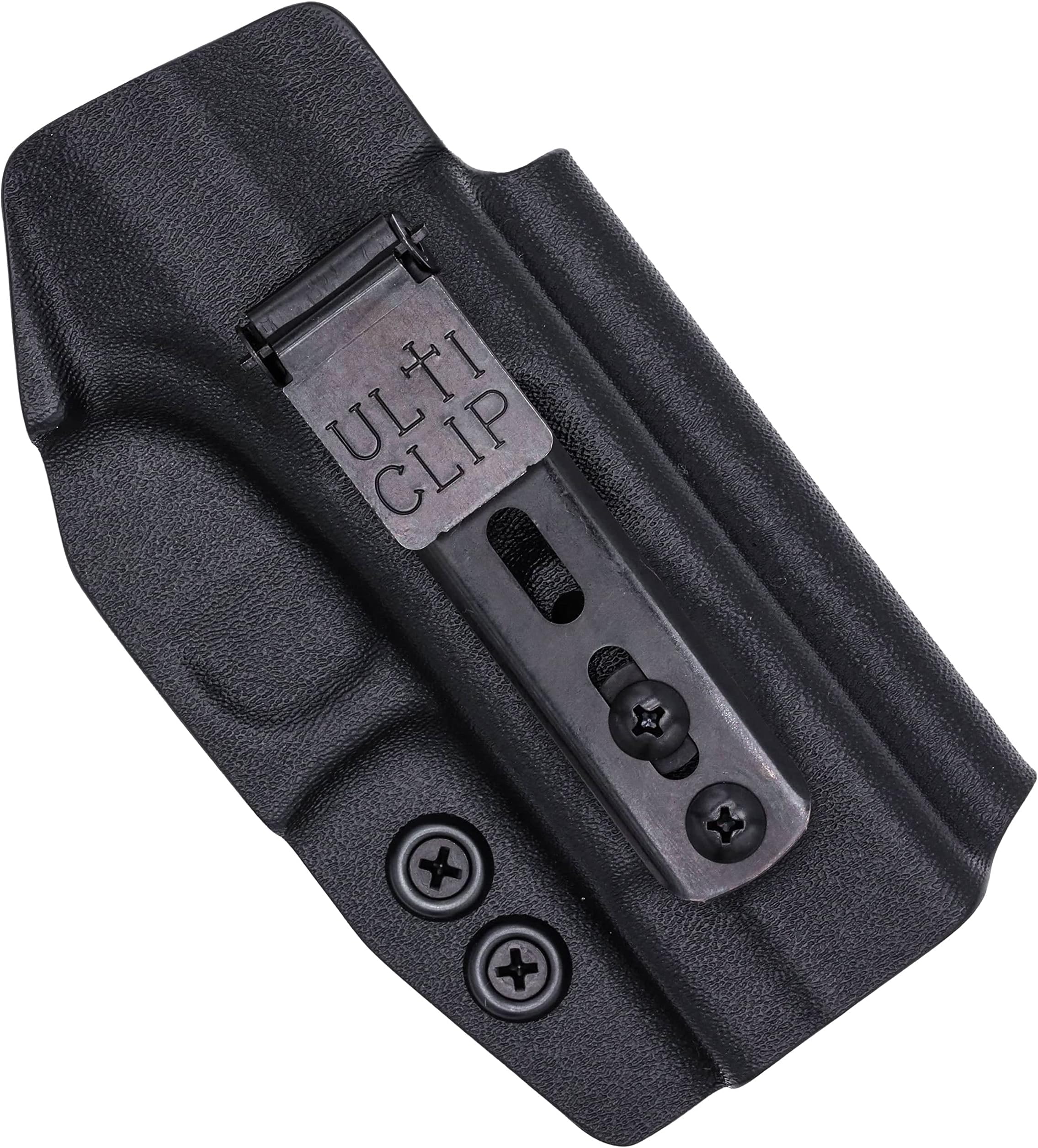 Rounded OWB Pancake Holster - Outside Waistband Carry, American Made, Concealment Express, Black Kydex, Optics Ready, Fits: