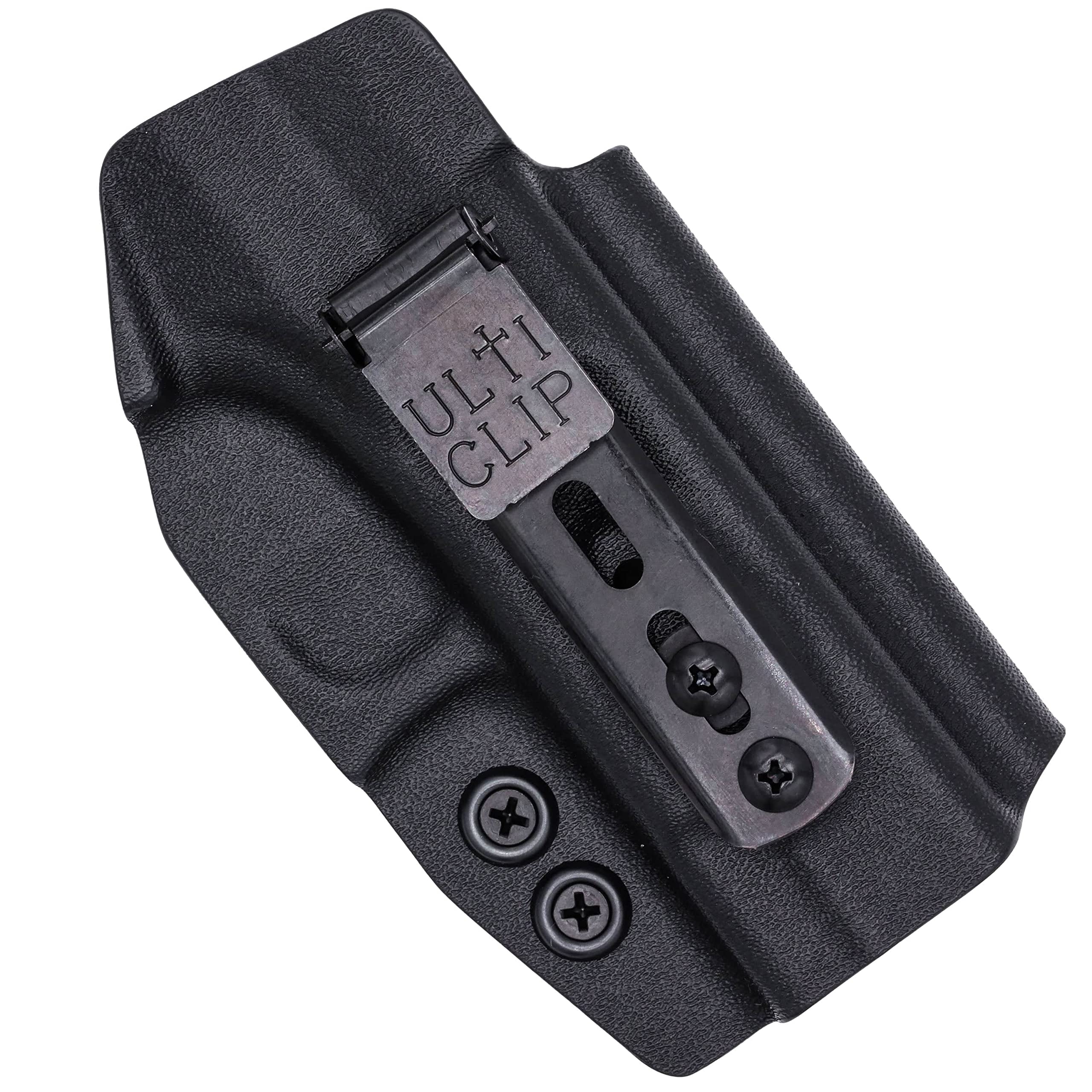 Rounded OWB Pancake Holster - Outside Waistband Carry, American Made, Concealment Express, Black Kydex, Optics Ready, Fits: