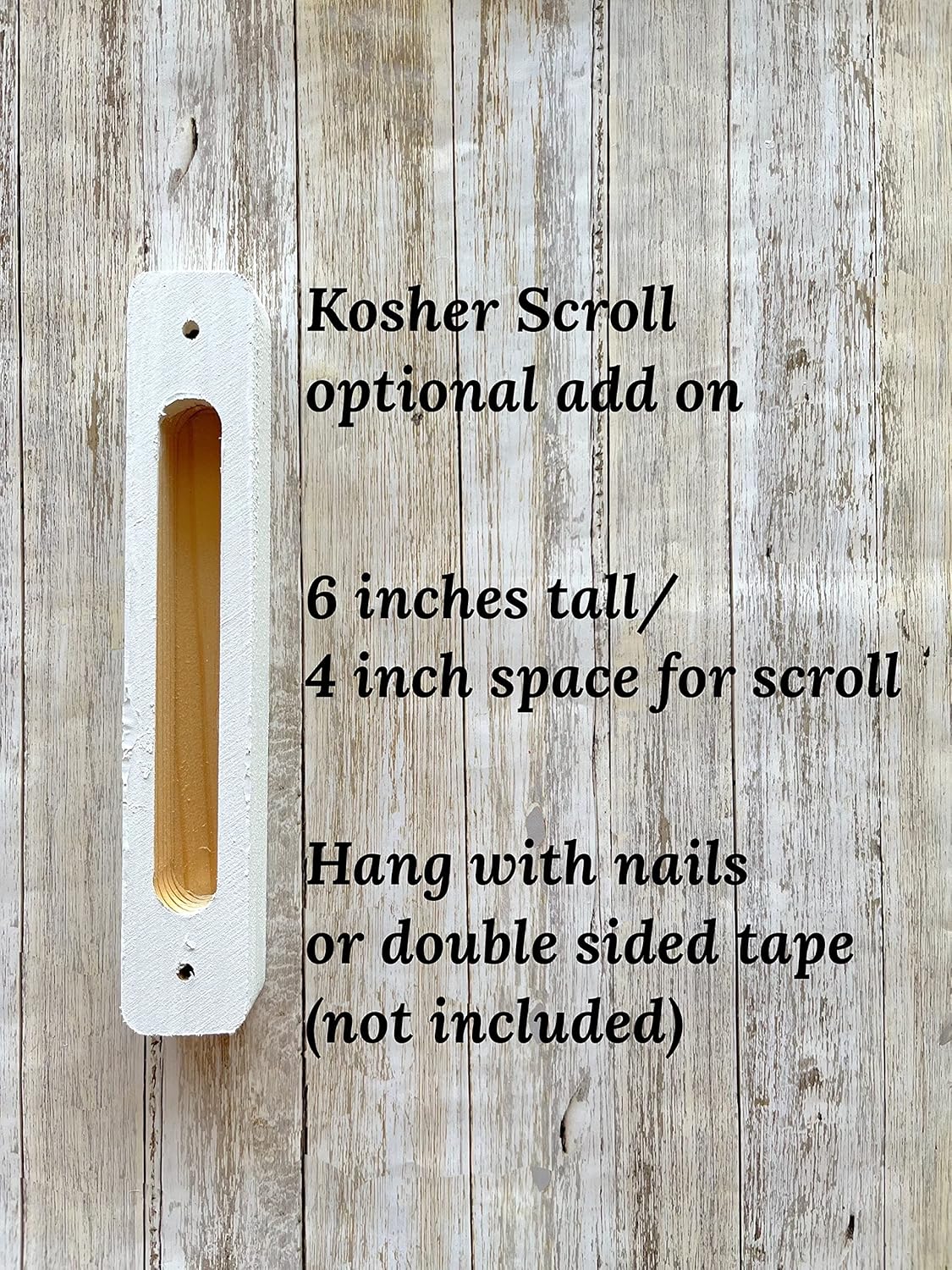 Shalom Y'all, Mezuzah, Wood Scroll Case, Handmade Jewish Housewarming Gift