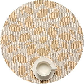 Martha by Martha Stewart Chilewich Lemon Leaves Woven Placemats