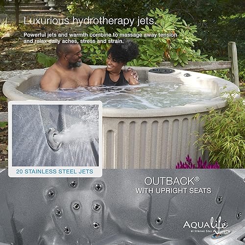 Miniatura 6 de AquaLife Outback™ - Bañera de hidromasaje sin tumbona para 5-6 personas con iluminación LED y cubierta aislada Gris (Gray