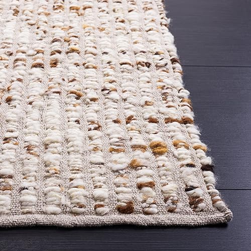 Miniatura 4 de SAFAVIEH Natura Collection - Alfombra de área de 5 x 8 pies, marfil y beige, hecha a mano de lana y yute, ideal para zonas de alto tráfico en sala