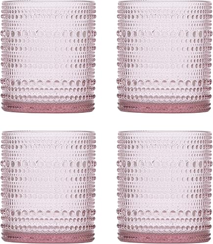 Vista 12 de Fortessa Jupiter - Vidrio de hobnail con cuentas, 10 onzas, doble estilo antiguo (juego de 4), transparente