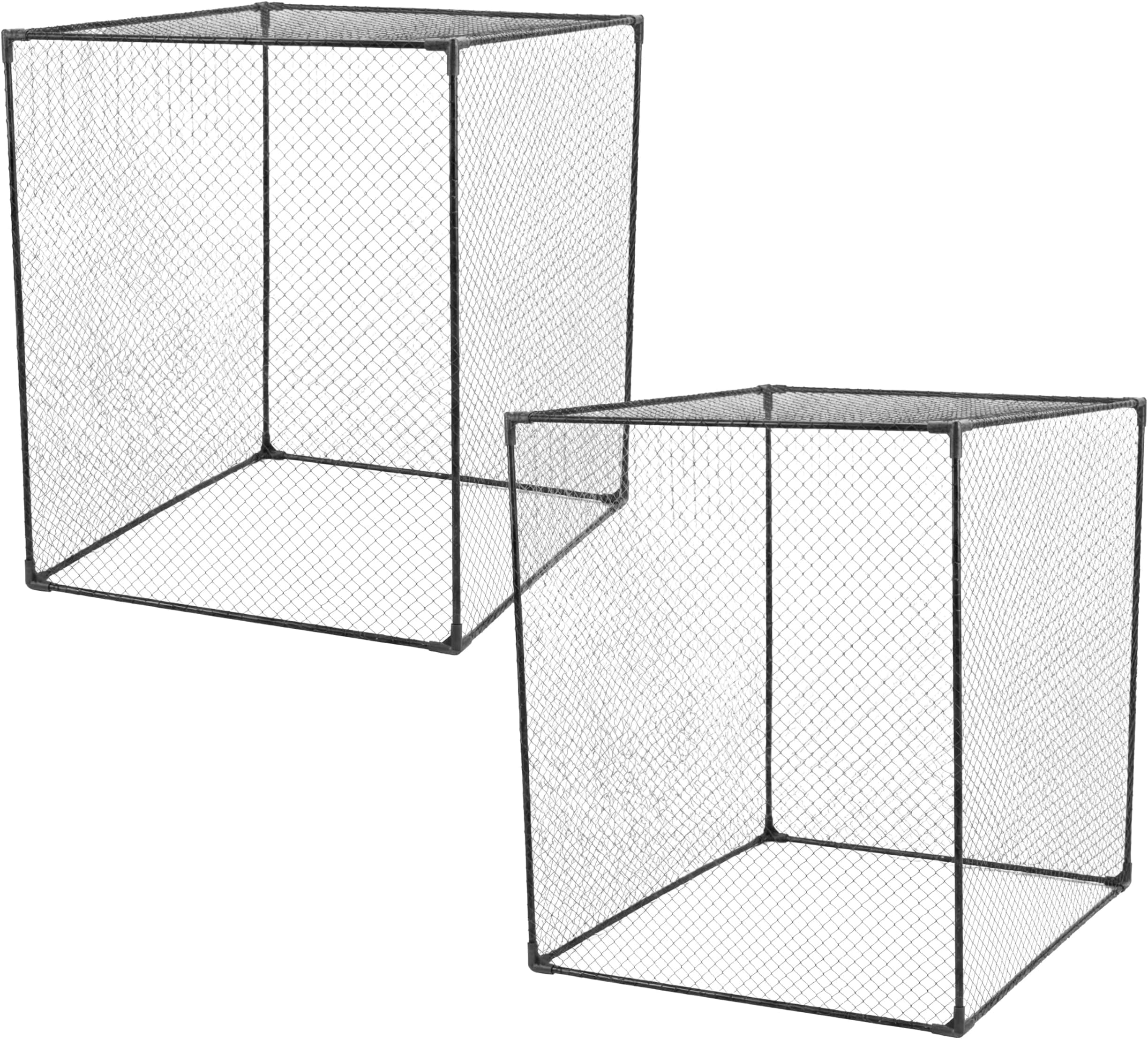 BestNest Gardman Small Fruit Cages, Black, 47" H, Pack of 2