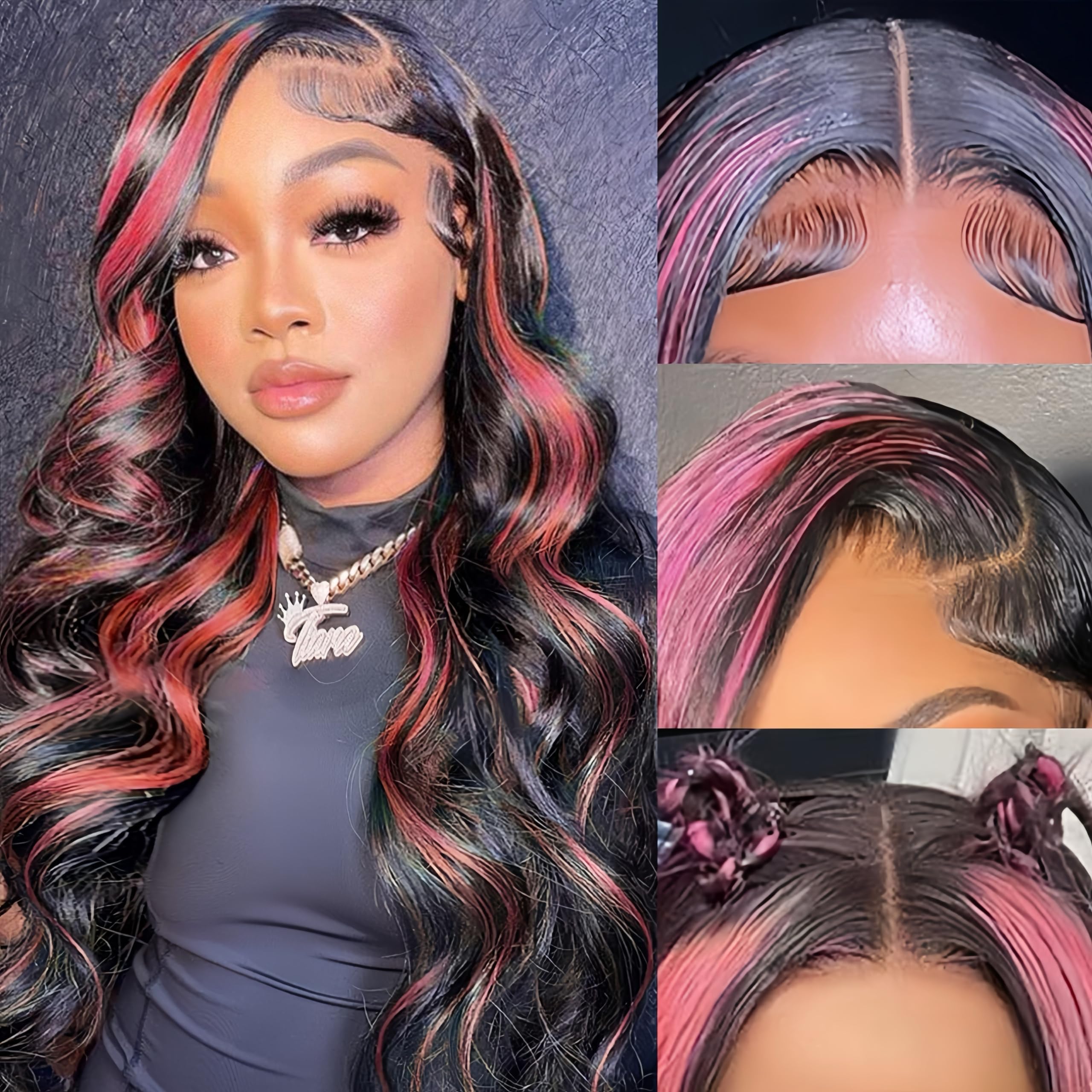 Beautiful Pink And Black Lace Front Wig Wallpaper in 4K Beautiful Pink And Black Lace Front Wig Wallpaper in 4K