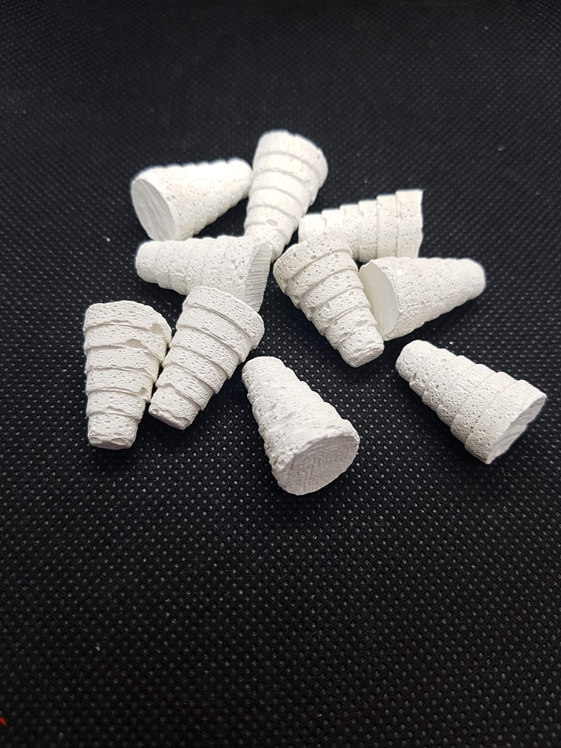 Reef Geeks, Traditional Coral Frag Plugs – Reef-Safe, Textured Top, Fast Growth Substrate, Perfect for Frag Racks & Aquaculture (50)