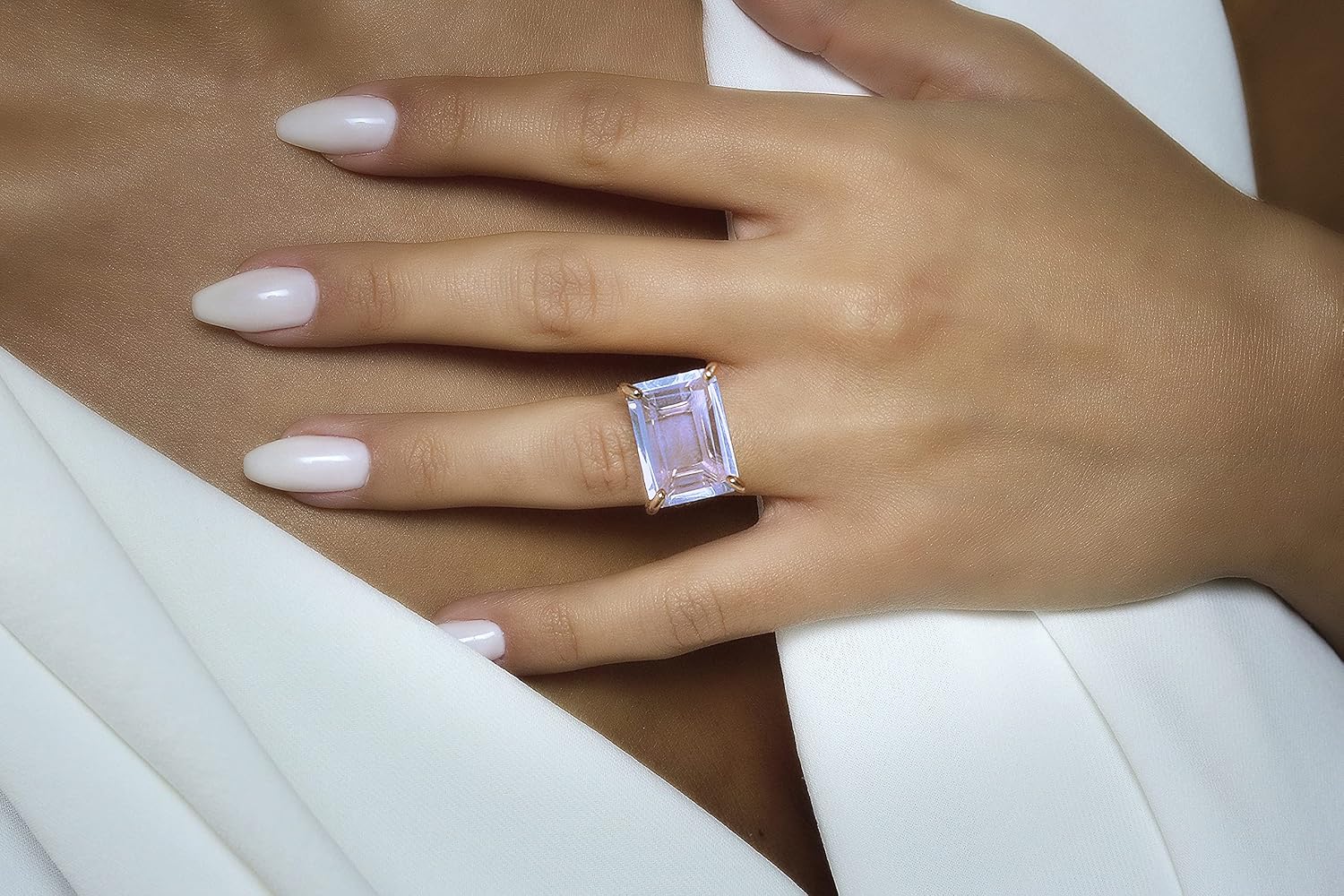 Purple Tanzanite Jewelry Ring - Rose Gold Prong Set Gemstone Ring - Statement December Birthstone Ring, Engagement Ring, Unique Jewelry for Mom, Sister, Wife - Customizable with Engraving