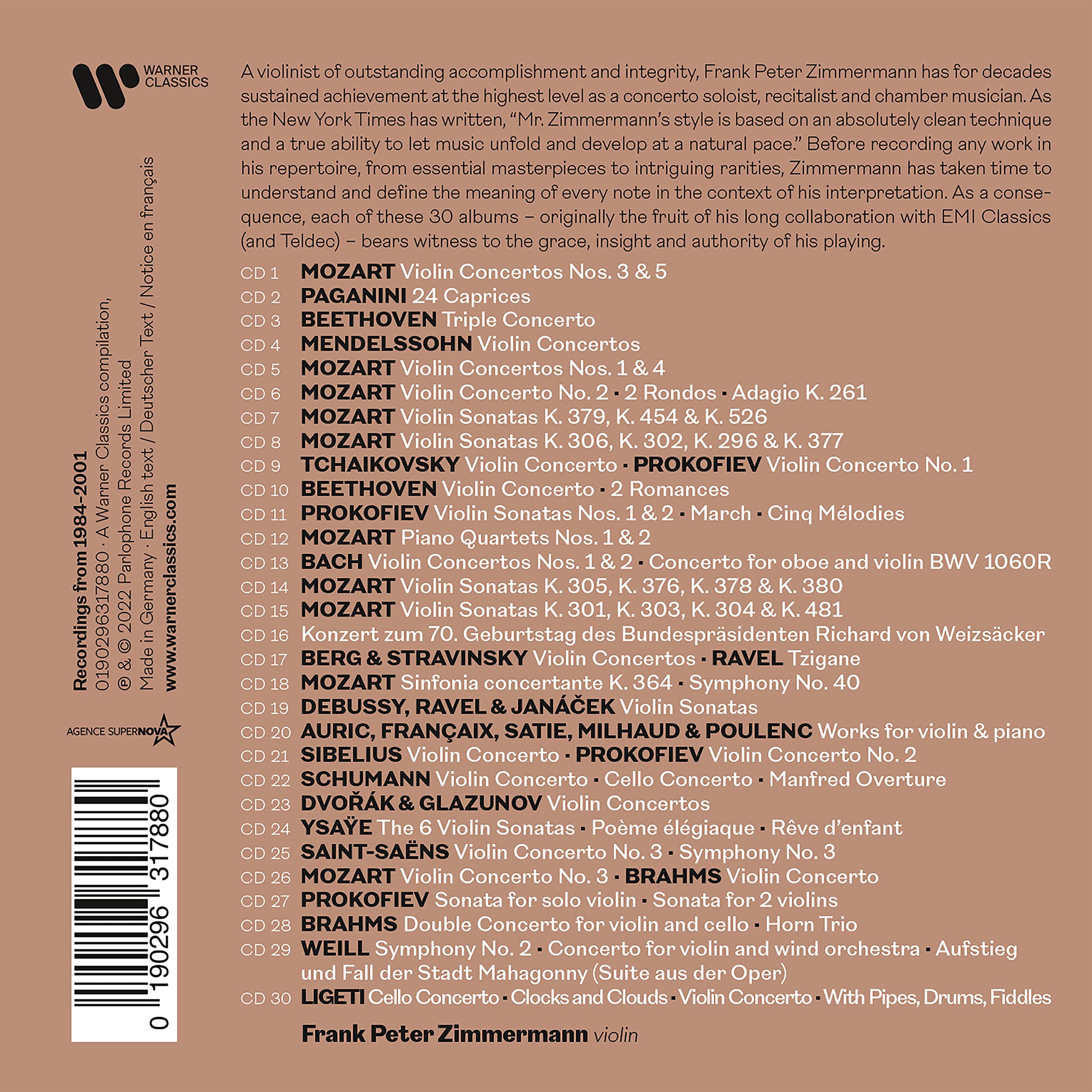 The Complete Warner Classics Recordings (Box 3