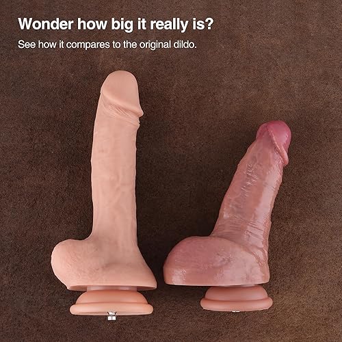 Miniatura 4 de Hismith Silicona de doble densidad de 6.55 pulgadas, Dong insertable de 4.5 pulgadas con sistema KlicLok, Gnar, tamaño S, serie para principiantes