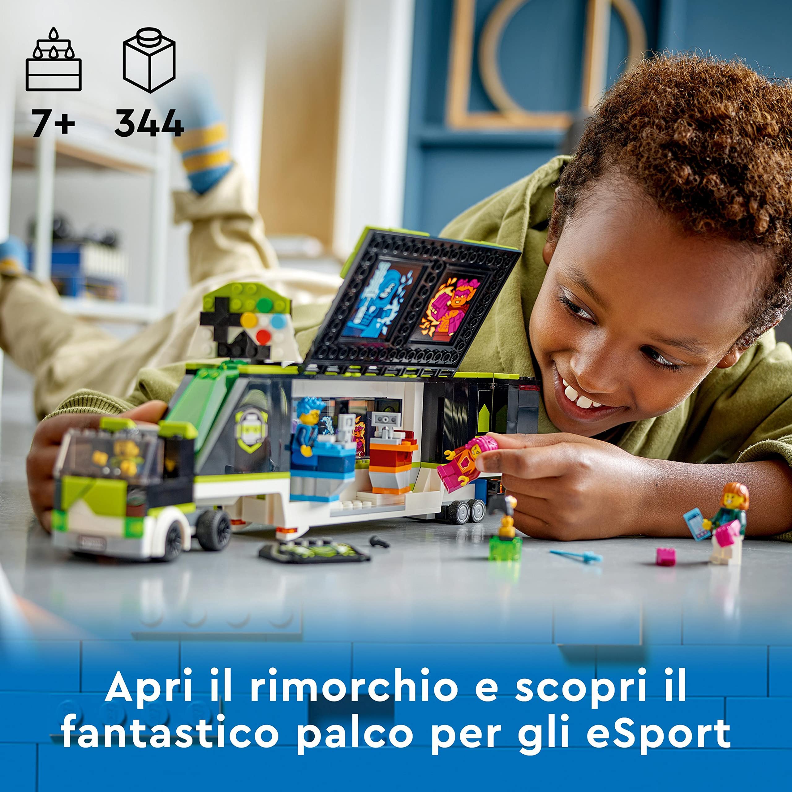 LEGO 60388 City Camion Dei Tornei Di Gioco, Set Con Veicolo Giocattolo Per I Fan Dei Videogiochi E Di ESport, Idee Regalo Per Bambini E Bambine