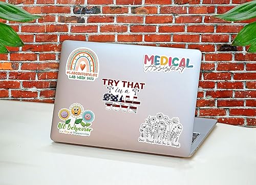 Miniatura 2 de Calcomanía divertida con texto en inglés "Try That in A Small Town", papel adhesivo para vaso, laptop, teléfonos, cascos, barcos, cascos y