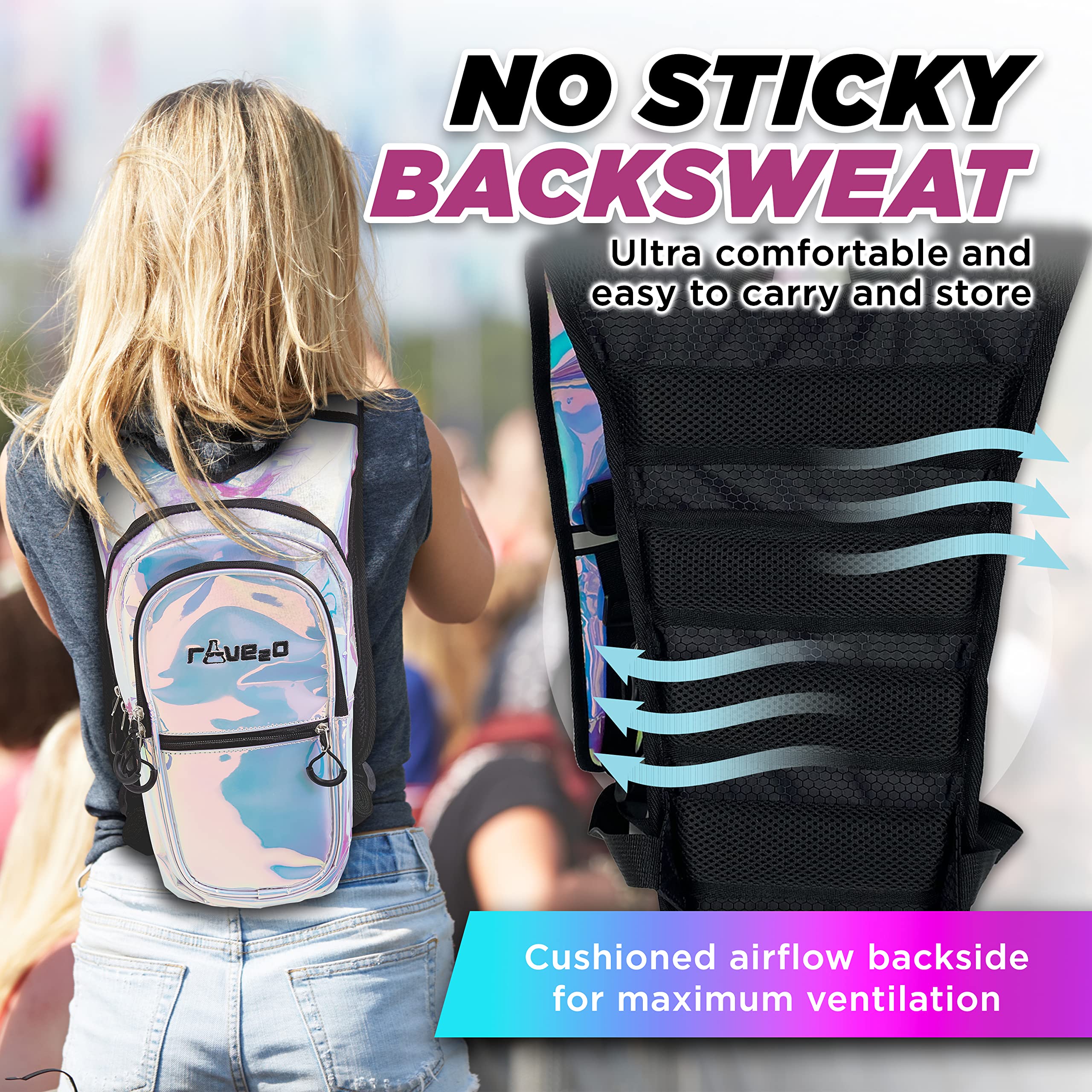 Anti Theft RaveRunner® Anti-Theft Hydration Backpack Rave