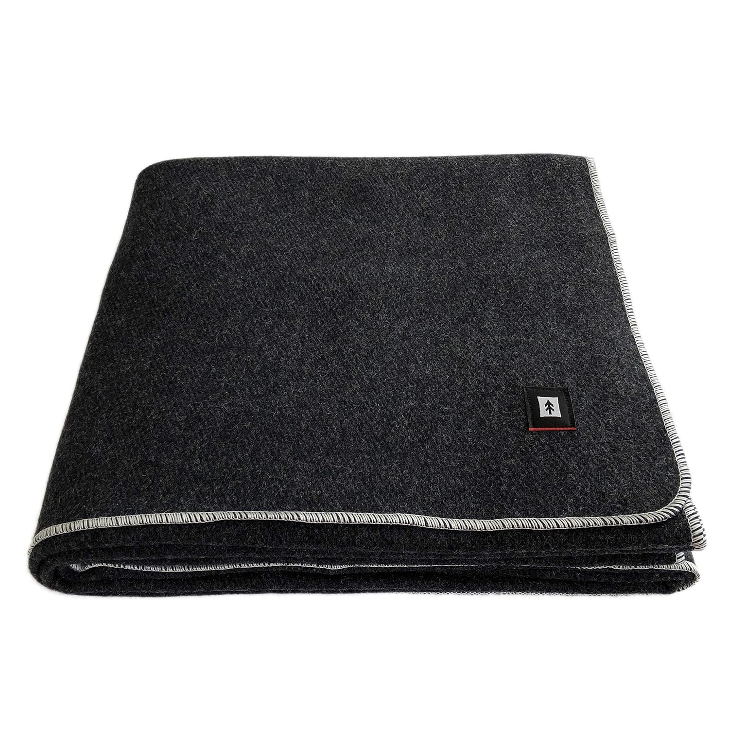 EKTOS 100 Wool Blanket, Charcoal Grey, Warm & Heavy 5.0 lbs, Large