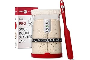 Pro Sourdough Bread Starter Kit with 34oz Large Sourdough Starter Jar