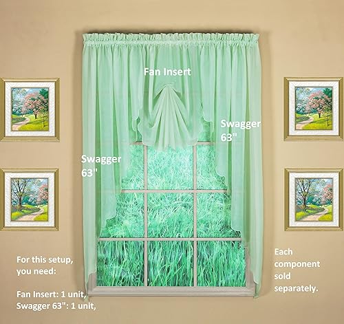 Vista 168 de Today's Curtain - Cortina Emelia de gasa original, panel de 84 pulgadas, negro, 60 pulgadas de ancho x 84 pulgadas de largo