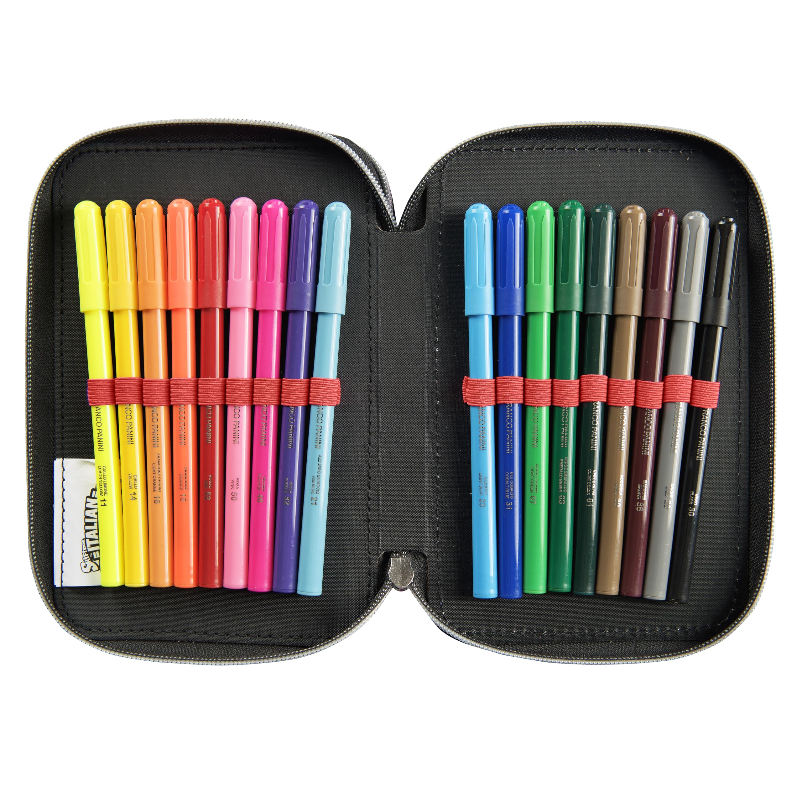 BRAINROT - Astuccio Scuola Ufficiale Brainrot, Astuccio 3 Scomparti con Forbici, Pennarelli, Matite Colorate, Penne, Temperino, Righello e Gomma, Interno Foderato, 20x13hx7 cm