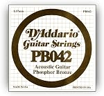 D'Addario PB022 Bulk Phosphor Bronze Wound Guitar Single String - .022 Gauge