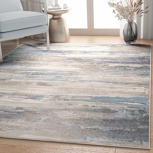 Well Woven Tuscany - Alfombra de madera de 9 pies 10 pulgadas x 13 pies, color beige y azul