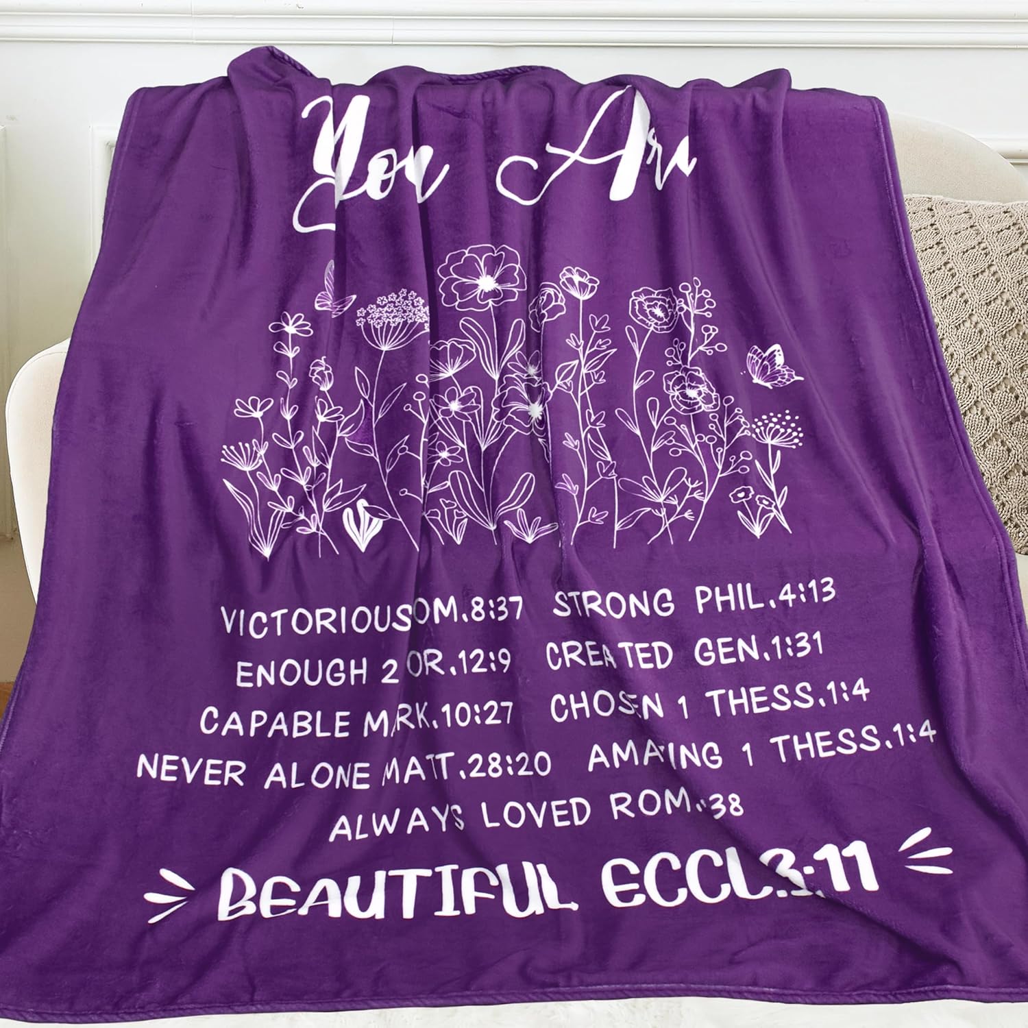 Christian Gifts for Women, Christian Blanket, Religious Birthday Gift for Christians, Inspirational Catholic Gifts for Women, Spiritual Jesus Blankets, Cozy Throw Blanket 50" X 60" - Image 6