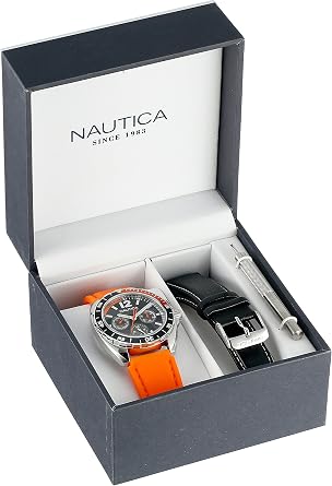 Nautica Mens Quartz Resin Silicone Watch