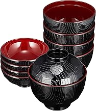 Setomonohonpo Set of 5, 3.2 inch Tortoise Shell Suction Bowl, Black Inner Version, 3.7 x 3.7 inches (9.5 x 9.5 cm), PBT Alloy Resin, Urethane Coating