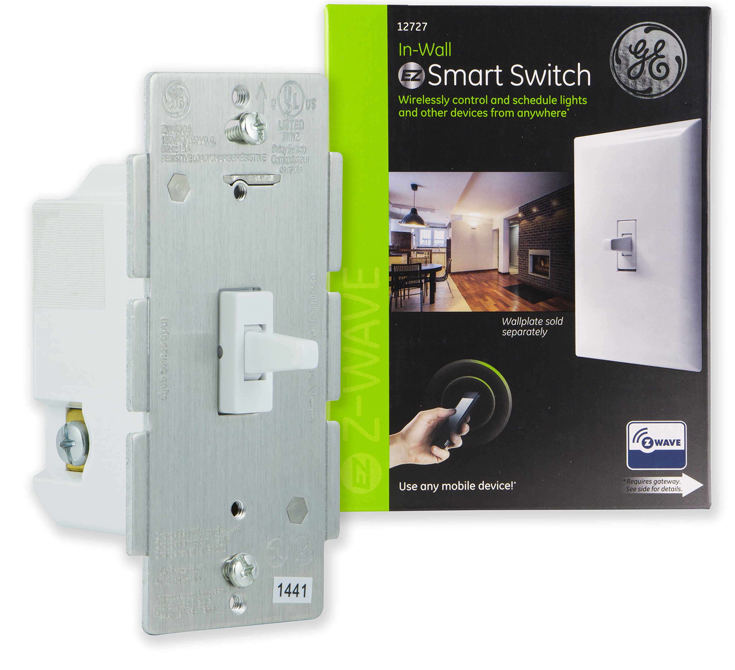 GE Z-Wave Wireless Smart Lighting Control Light Switch, Toggle