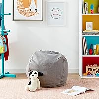 Vista 207 de Posh Creations - Puff para niños, adolescentes y adultos, incluye funda extraíble y lavable a máquina, tamaño grande de 38 pulgadas, lona con diseño