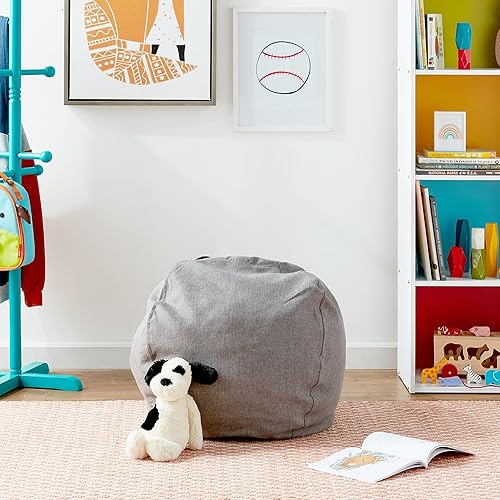 Miniatura 236 de Posh Creations - Sillón puff para niños, adolescentes y adultos, incluye funda extraíble y lavable a máquina, grande de 38 pulgadas, piel de conejo