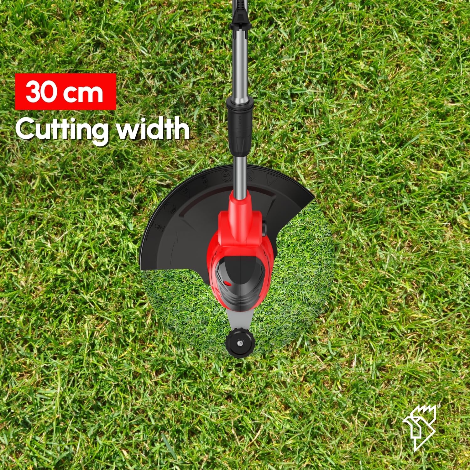 Casals - Débroussailleuse et coupe-bordure électrique | 550 W de puissance | 30 cm de coupe | 10 000 tr/min | Idéal pour jardins et mauvaises herbes