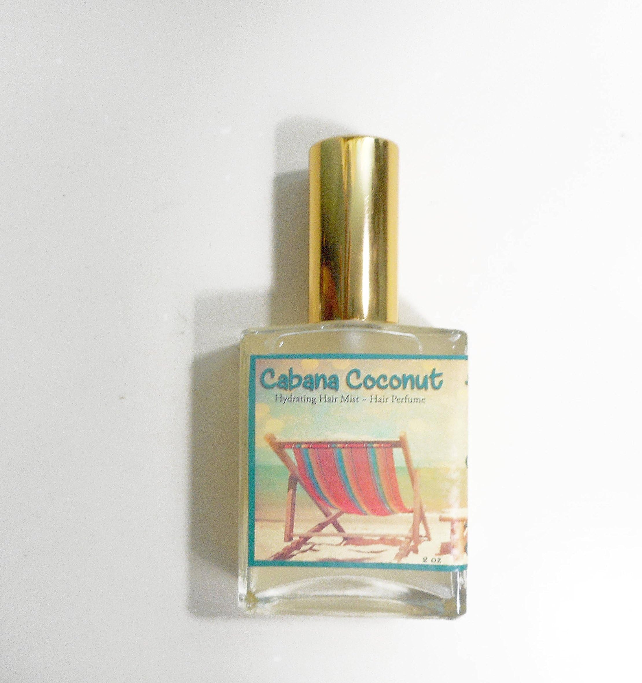 Cabana Coconut Hair Perfume - Cocoa Butter & Tropical Fruits - Hydrating Hair Mist, Argan Hair Milk or Argan Hair Gloss - with Silk Protein and Vitamin B - 2 oz Spray