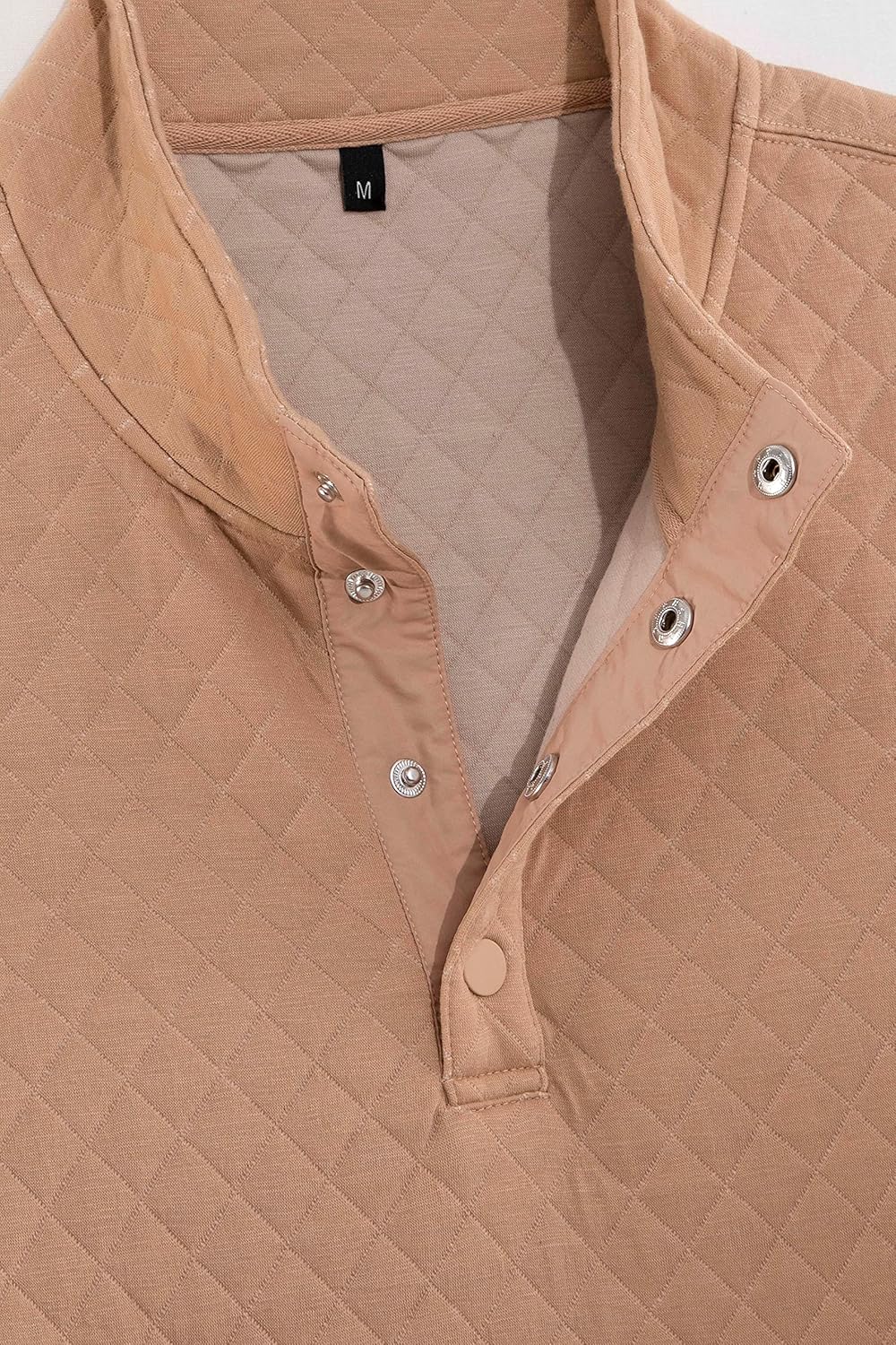 ZENTHACE Men's Ultra Soft Quilted 1/4 Snap Fleece Pullover Sweatshirt Jacket Long Sleeve Mountain Outdoor Shirt - Image 3