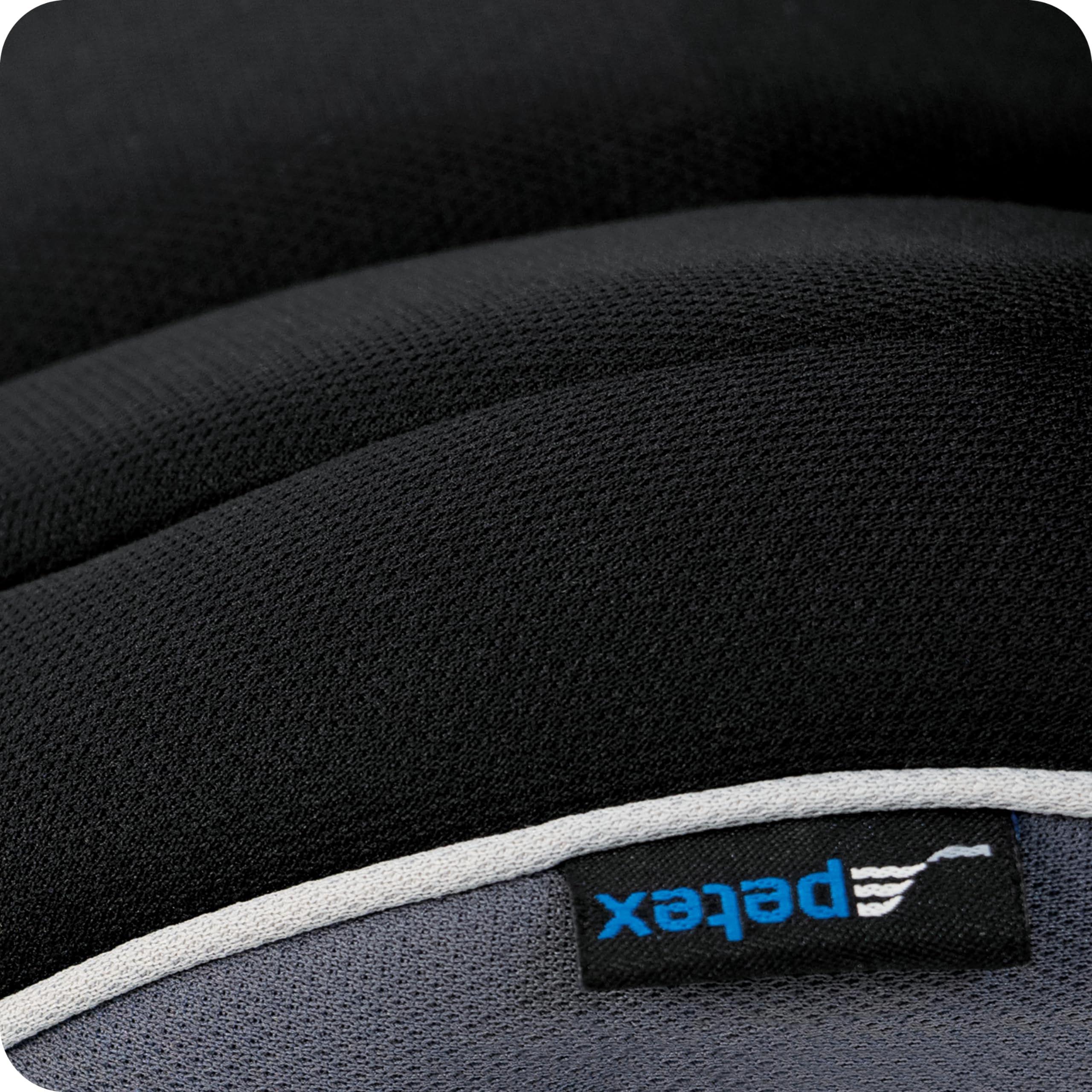 PETEX Fotelik samochodowy dla dzieci z ISOFIX – Supreme Plus i-Size norma ECE R129 dla dzieci w wieku od ok. 76 – 150 cm, fotelik samochodowy z regulacją wysokości w kolorze czarnym, 1 sztuka