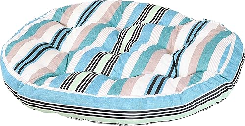 Miniatura 6 de Sunnydaze Juego de 2 cojines redondos grandes y copetudos para sillas de exteriores e interiores o cojines de meditación, olefina 300D con relleno