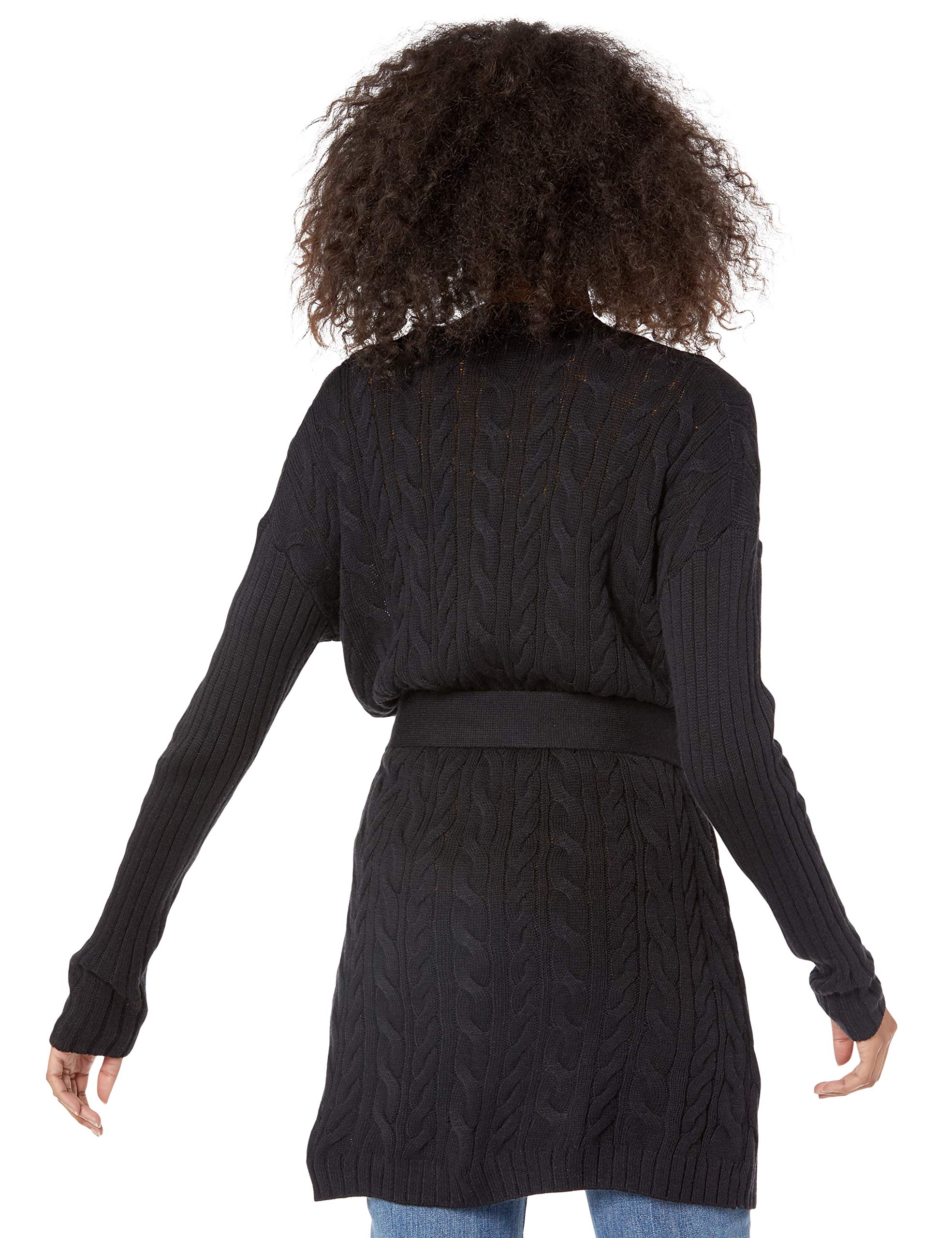 Amazon Essentials Donna Maglione Cardigan Lungo Aperto sul Davanti con Cintura Morbida