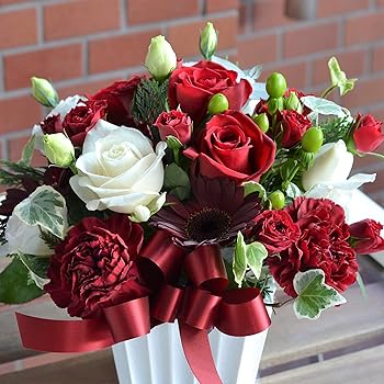 Amazon アレンジメント シーズン限定アレンジ お祝 記念日 お誕生日 結婚記念日 開店記念 フラワーアレンジメント オンライン通販