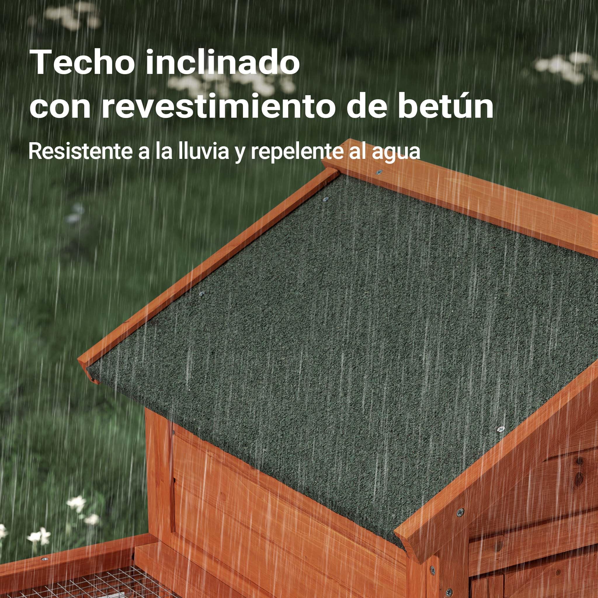 Conejera Jaula Conejos recinto Descubierto Zona Descubierta Corredor caseta Corral Madera Abeto