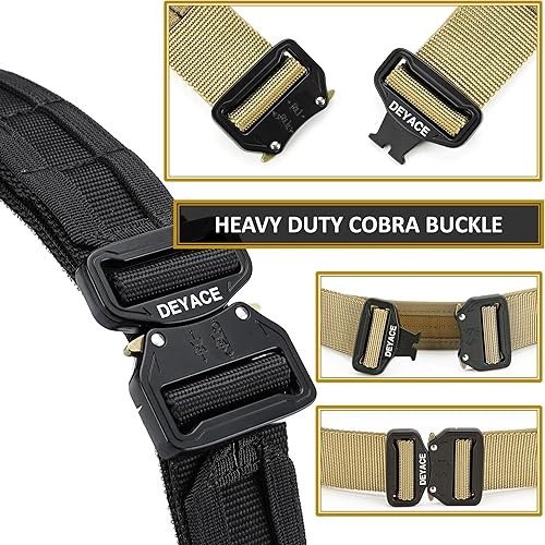 Miniatura 4 de DEYACE Quick Release Battle Belt, 1.75'' Tactical MOLLE Heavy Duty Belt and 1.5'' EDC Inner Belt for Law Enforcement, Shooter