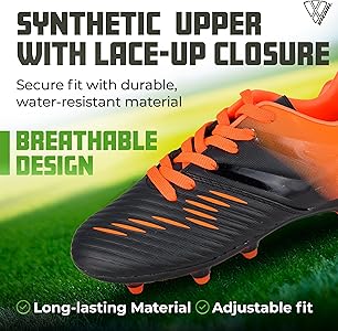 Chaussures De Foot Vizari Pour Enfant, Crampons Noir Et Blanc, Taille 9 (US)
