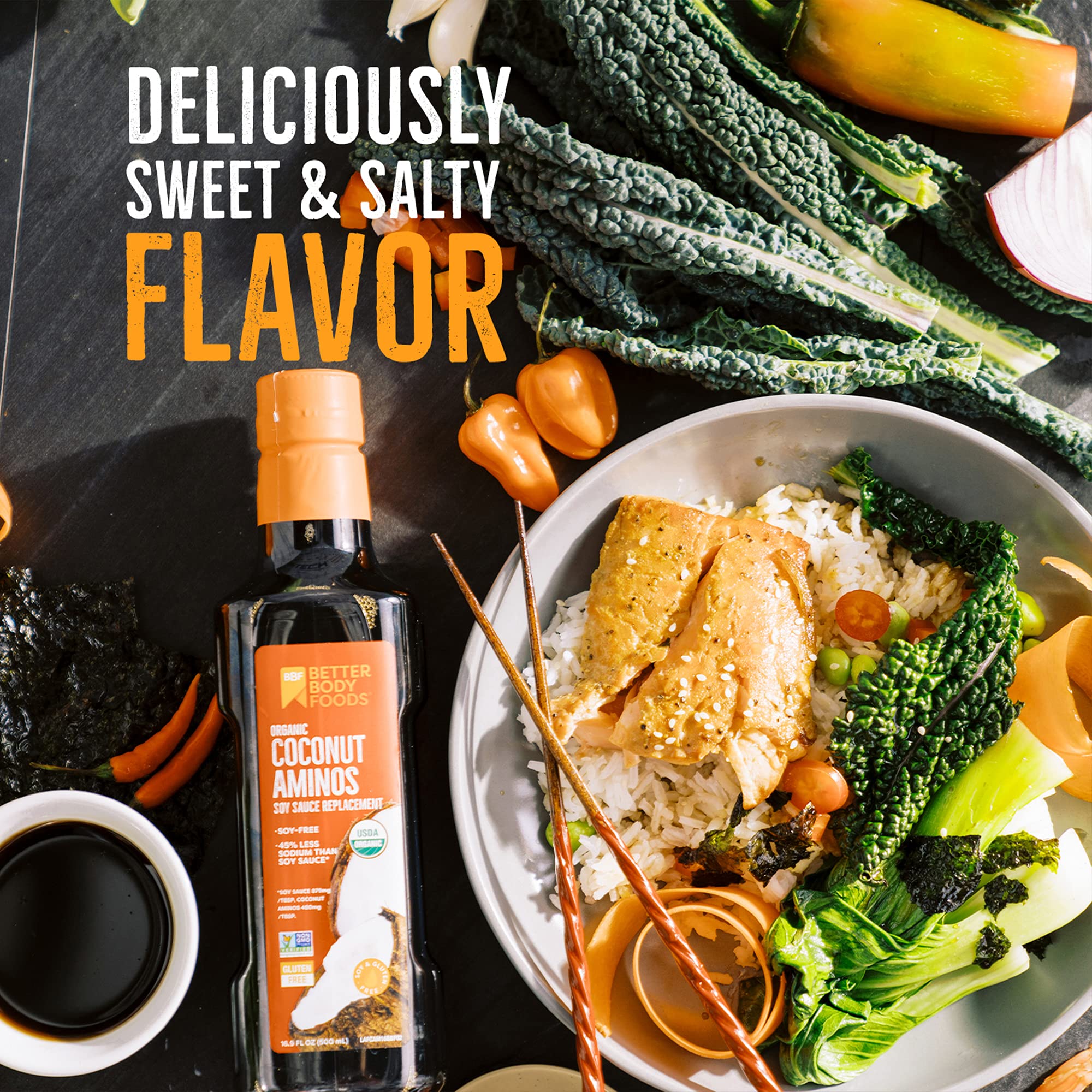 Buy BetterBody Foods Organic Coconut Aminos, Soy Sauce Alternative
