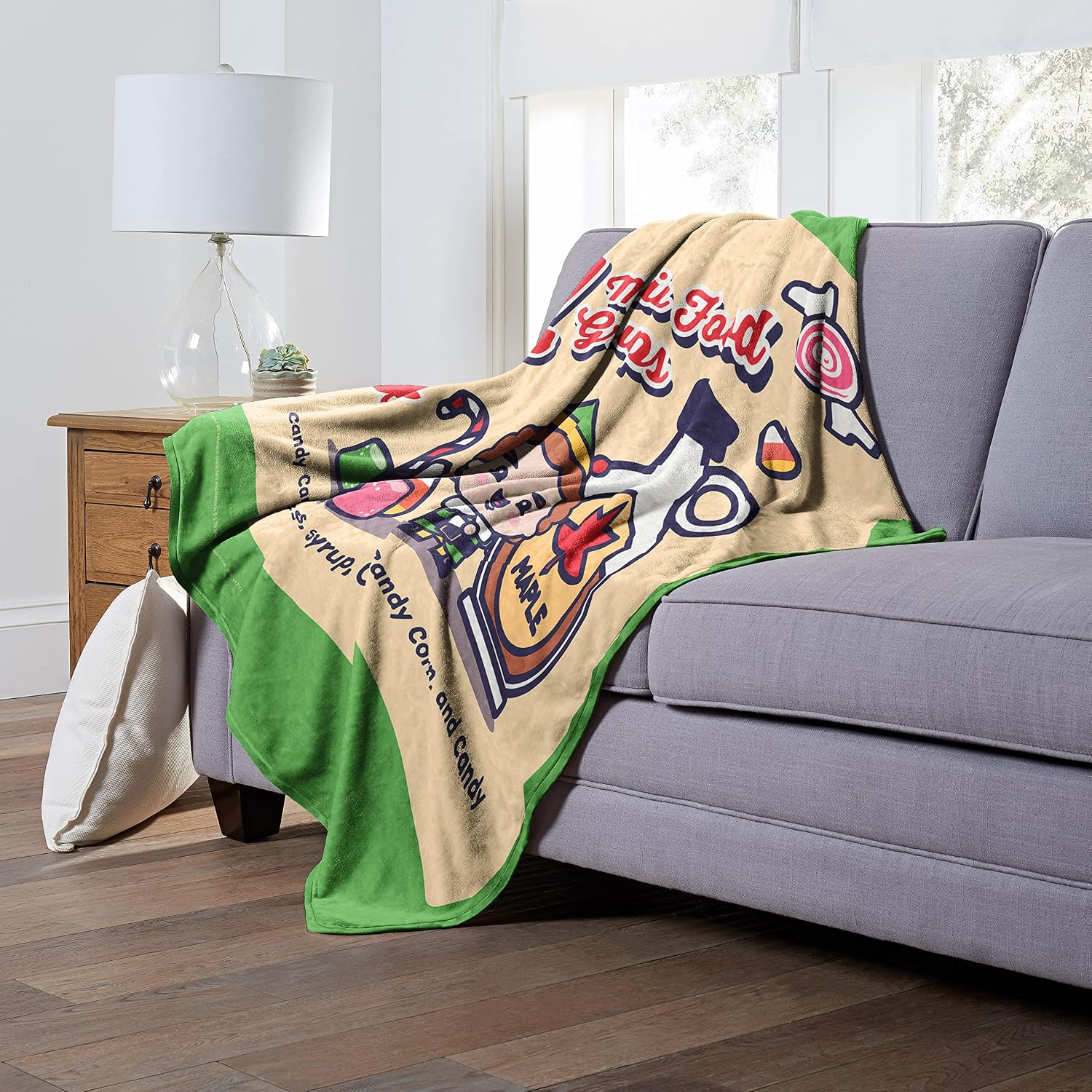 Northwest Elf Silk Touch Throw Blanket, 50" x 60", 4 Main Food Groups Cartoon