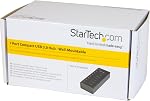 StarTech.com 7 Port USB 3.0 Hub - Boîtier en métal - Bureau ou support mural - USB 3 Hub - USB Extendeur - Alimenté USB 3.0 Hub - USB Répartiteur (ST7300U3M) | USB 3.0, Boîtier en métal robuste, Support de bureau ou mural, Ports droits pour surdimensionner